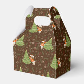 クリスマスツリー&pugドッグパターカスタムンの背景 フェイバーボックス (裏面サイド)