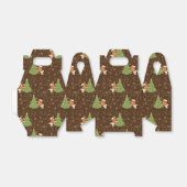 クリスマスツリー&pugドッグパターカスタムンの背景 フェイバーボックス (折り畳みなし)