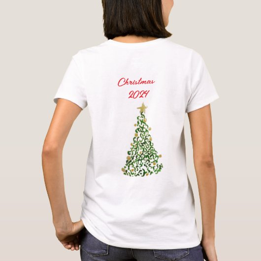 クリスマスツリー Tシャツ (裏面)
