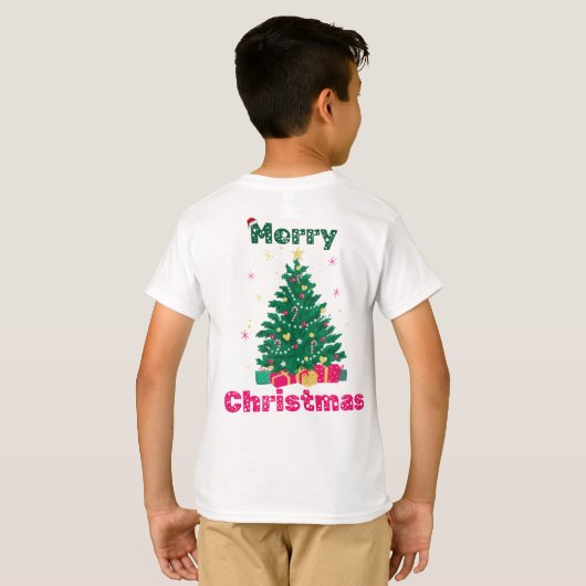 クリスマスツリー Tシャツ (裏面フル)