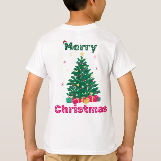 クリスマスツリー Tシャツ (裏面)