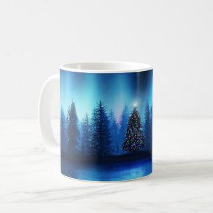 クリスマスツリー Xmas 静かな森 コーヒーマグカップ