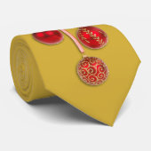 クリスマスツリーBaubles赤+あなたのアイディア ネクタイ (ロール)