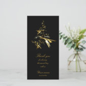 クリスマスツリーBlack 001 サンキューカード (スタンド正面)