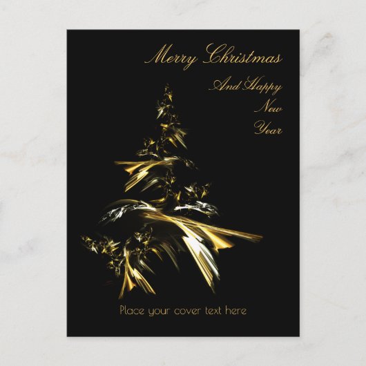 クリスマスツリーBlack 001 シーズンポストカード (正面)