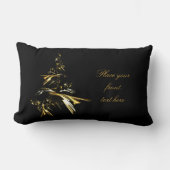 クリスマスツリーBlack 001 ランバークッション (正面)