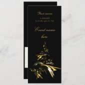 クリスマスツリーBlack 001 招待状 (正面/裏面)