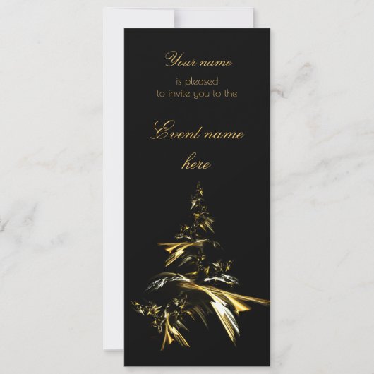 クリスマスツリーBlack 001 招待状 (正面)