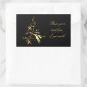 クリスマスツリーBlack 001 長方形シール (バッグ)