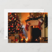 クリスマスツリーby the fire シーズンポストカード (正面/裏面)