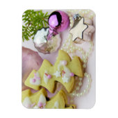 クリスマスツリーCookie,オーナメント，真珠，松 マグネット (縦)