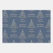 クリスマスツリーFeliz Navidad y Prospero Anuevo ラッピングペーパーシート (正面2)