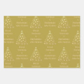クリスマスツリーFeliz Navidad y Prospero Anuevo ラッピングペーパーシート (正面)
