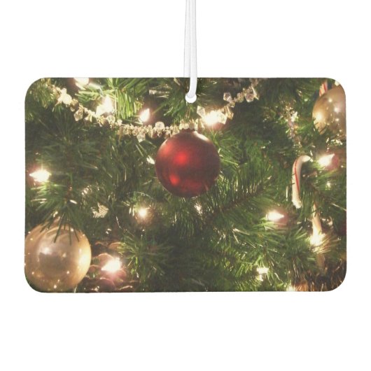 クリスマスツリーIホリデーかわいらしグリーンと赤 カーエアーフレッシュナー (正面)