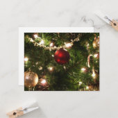 クリスマスツリーIホリデーかわいらしグリーンと赤 カード (正面/裏面インサイチュ)