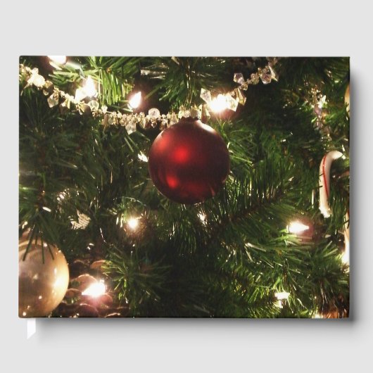 クリスマスツリーIホリデーかわいらしグリーンと赤 ゲストブック (正面)