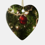 クリスマスツリーIホリデーかわいらしグリーンと赤 セラミックオーナメント (右)