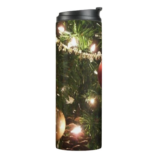 クリスマスツリーIホリデーかわいらしグリーンと赤 タンブラー (回転左)
