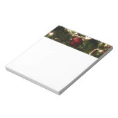 クリスマスツリーIホリデーかわいらしグリーンと赤 ノートパッド (回転)