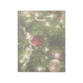 クリスマスツリーIホリデーかわいらしグリーンと赤 ノートパッド (回転)