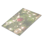 クリスマスツリーIホリデーかわいらしグリーンと赤 ノートパッド (アングル)