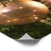 クリスマスツリーIホリデーかわいらしグリーンと赤 ポスター (角)