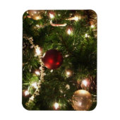 クリスマスツリーIホリデーかわいらしグリーンと赤 マグネット (縦)