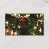 クリスマスツリーIホリデーかわいらしグリーンと赤 名刺 (裏面)