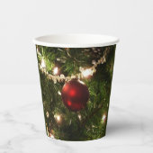 クリスマスツリーIホリデーかわいらしグリーンと赤 紙コップ (正面)