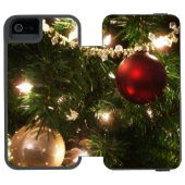 クリスマスツリーIホリデーかわいらしグリーンと赤 INCIPIO iPhoneウォレットケース (フォリオ Open)