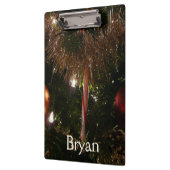 クリスマスツリーIIホリデーレッドと金ゴールド クリップボード (左)