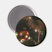 クリスマスツリーIIホリデーレッドと金ゴールド マグネット (正面/裏面)