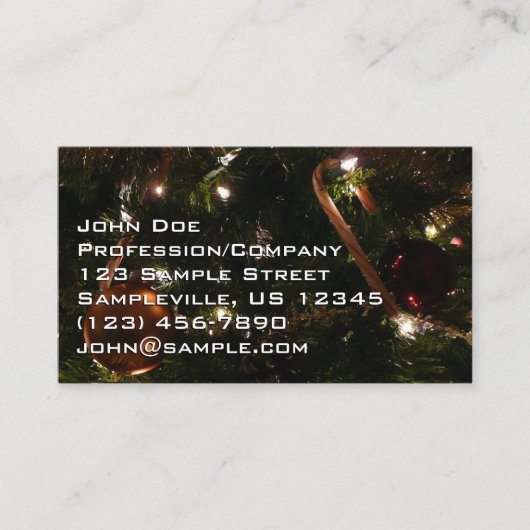 クリスマスツリーIIIホリデーシーン 名刺 (正面)