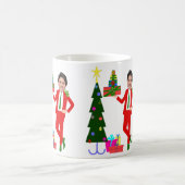 クリスマスツリーjustin trudeau コーヒーマグカップ (中央)