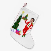 クリスマスツリーjustin trudeau スモールクリスマスストッキング (正面 (吊り時))