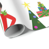 クリスマスツリーjustin trudeau ラッピングペーパー (ロールコーナー)