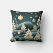 クリスマスツリーMCM冬の田舎のオーナメント クッション (正面)