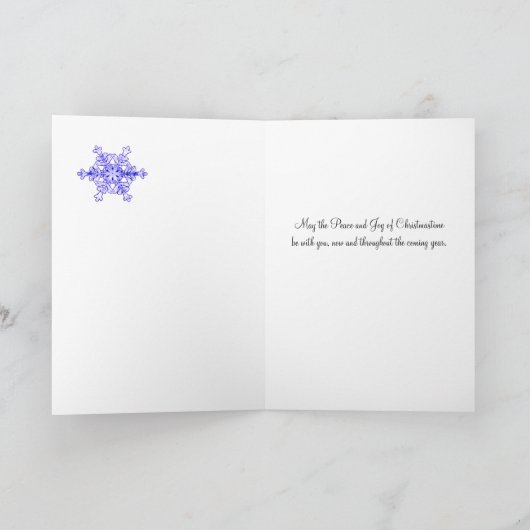 クリスマスツリーOタンネンバウムスノーフレークスピース&ジョイ シーズンカード (内部)