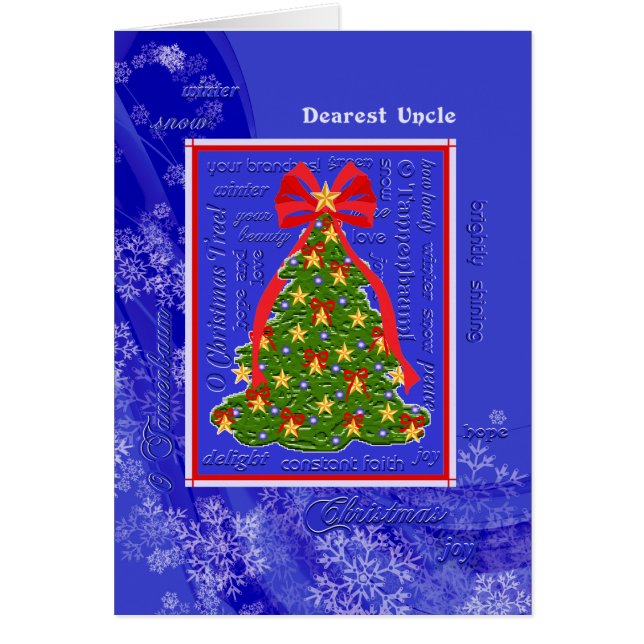 クリスマスツリーOタンネンバーム雪の結晶のための叔父 (正面)