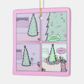 クリスマスツリーPoopingは喜劇的なオーナメントを示します セラミックオーナメント (左)