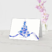 クリスマスツリーSlipperyJoeスターのラきらめくイト 箔シーズンカード (蘭)