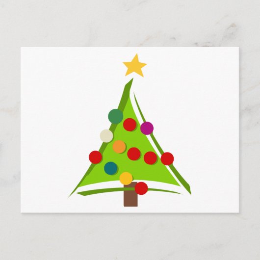 クリスマスツリーTシャツとギフト シーズンポストカード (正面)