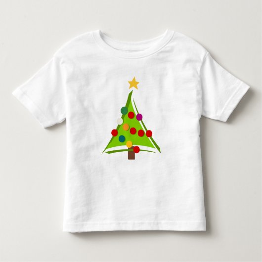クリスマスツリーTシャツとギフト トドラーTシャツ (正面)