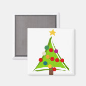 クリスマスツリーTシャツとギフト マグネット (正面/裏面)