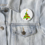 クリスマスツリーTシャツとギフト 缶バッジ (インサイチュ)