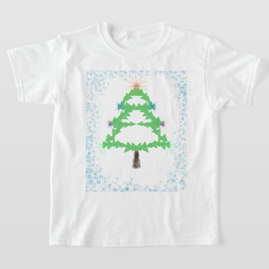 クリスマスツリーTシャツ Tシャツ (レイダウン)
