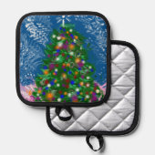 クリスマスツリーv1 鍋敷き (正面/裏面)