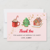 クリスマスツースウィート2回目の誕生日 サンキューカード (正面)