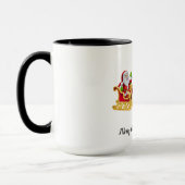 クリスマスツートーンコーヒーマグをパーソナライズ マグカップ (左)