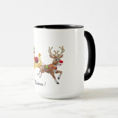 クリスマスツートーンコーヒーマグをパーソナライズ マグカップ (正面右)